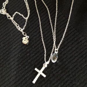 Swarovski Crystal Small Cross Pendant Necklace